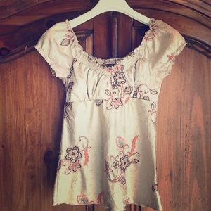 Gold embroidered blouse